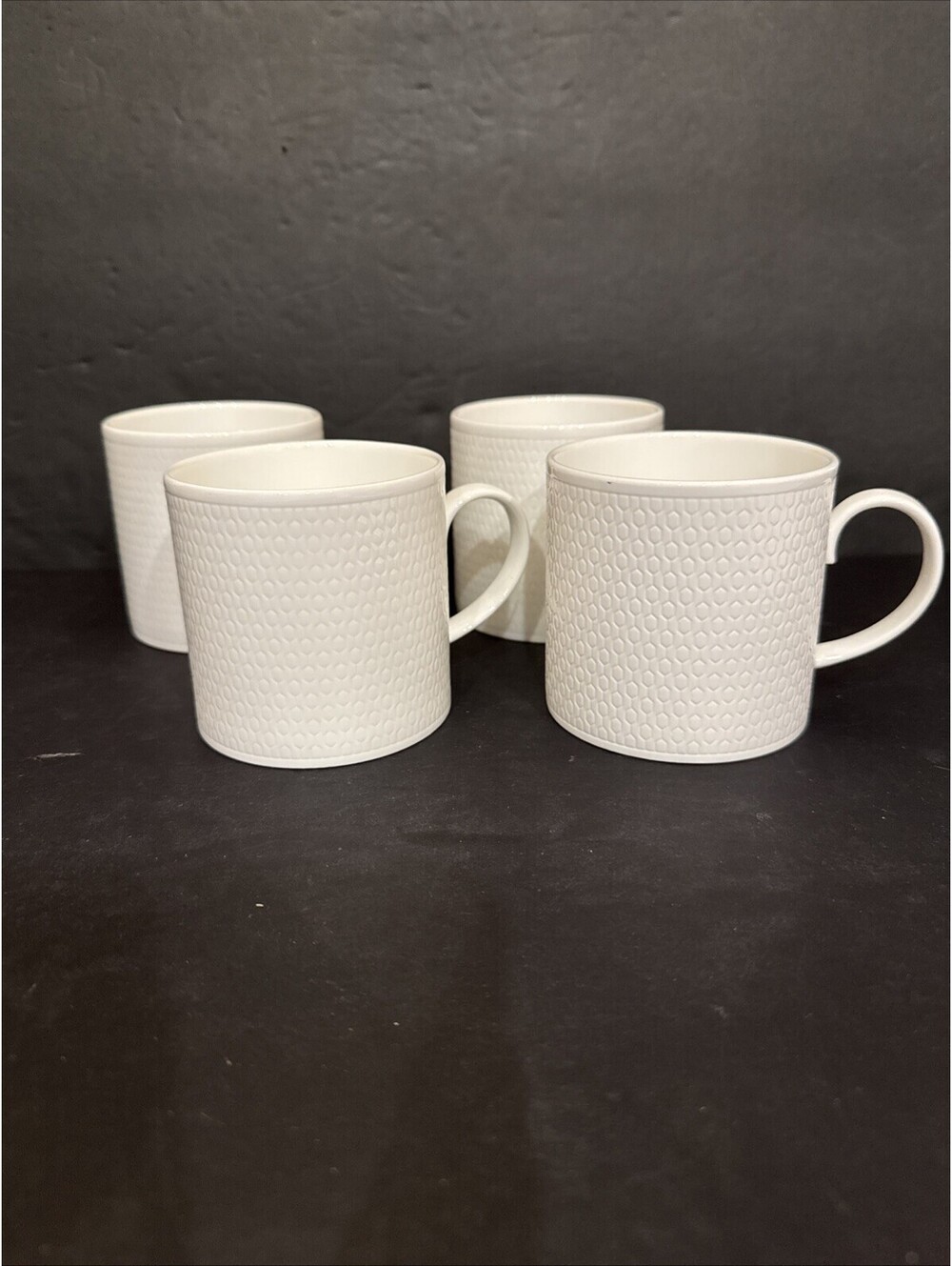 Wedgwood Gio (4) Mugs Coffee Cups Bone China England NWOB